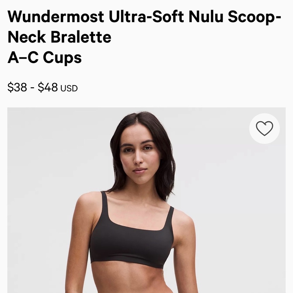 Lululemon Women's Black bralette